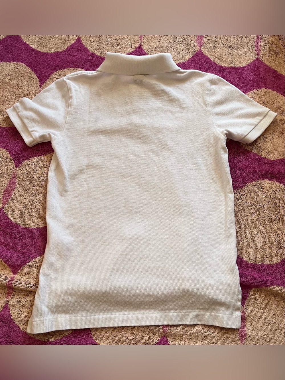 Ralph Lauren Boys Cotton Pique Short Sleeve Polo Shirt in White - Picture 4 of 8